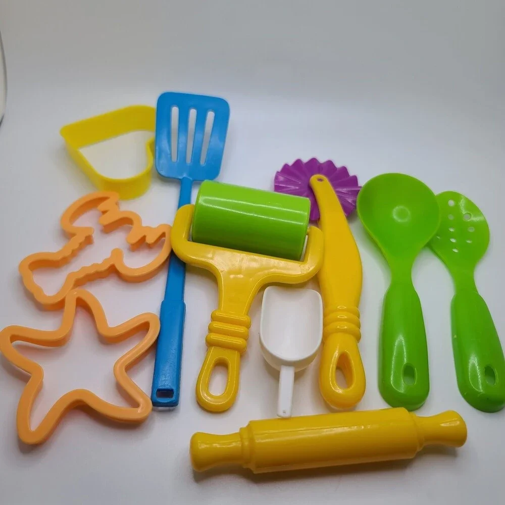 Kids Pretend Play Food Cookie Cutters Utensil Spatula Pin Make Believe Lot